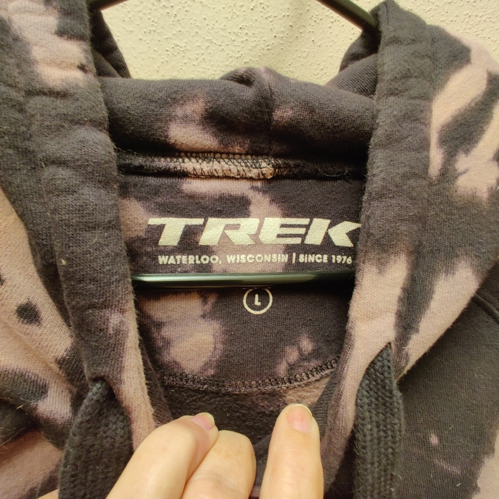 Men's tie dye Trek bicycle hoodie size large - Picture 6 of 11
